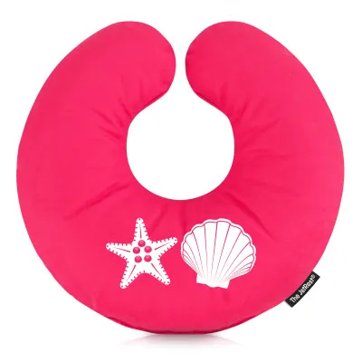 (30cm) (Starfish Icon) Hot Pink (Fuchsia) Soft Velvet Polyester Fabric (Personalised with Text)