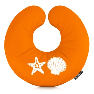 (30cm) (Starfish Icon) Burnt Orange Soft Velvet Polyester Fabric (Personalised with Text)