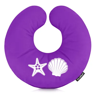 (30cm) (Starfish Icon) Purple Soft Velvet Polyester Fabric (Personalised with Text)