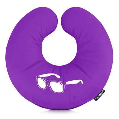 (30cm) (Sunglasses Icon) Purple Soft Velvet Polyester Fabric (Personalised with Text)