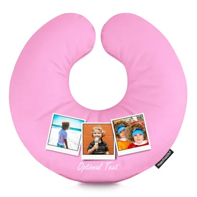 (30cm) (Polaroid Style Photo Print) Baby Pink Soft Velvet Polyester Fabric (Personalised with Text)