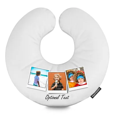 (30cm) (Polaroid Style Photo Print) White Soft Velvet Polyester Fabric (Personalised with Text)