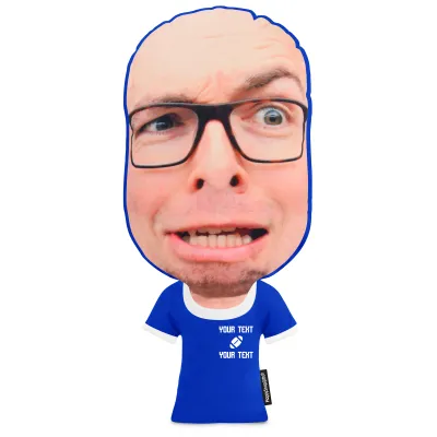 Regular Size (Rugby Icon) Royal Blue Soft Velvet Polyester Fabric (Personalised with Text)