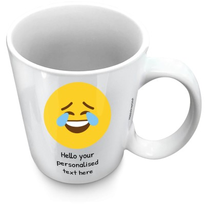 (XL 15oz White) - Crying with Laughter (Personalised with Text)