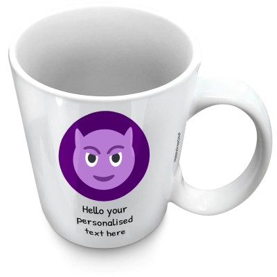 (XL 15oz White) - Purple Devil (Personalised with Text)