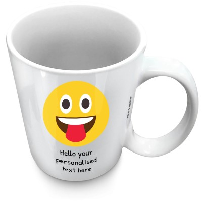 (XL 15oz White) - Tongue Out (Personalised with Text)