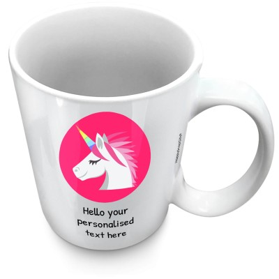(XL 15oz White) - Unicorn (Personalised with Text)