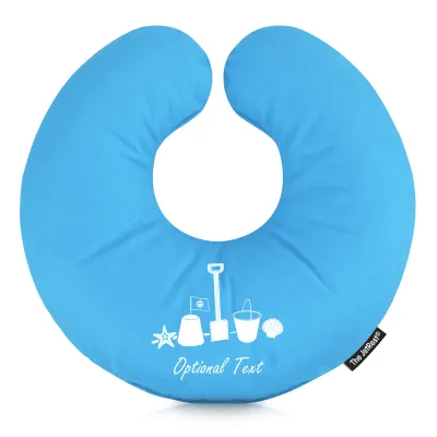 (30cm) (Bucket & Spade Icon) Sky Blue Soft Velvet Polyester Fabric