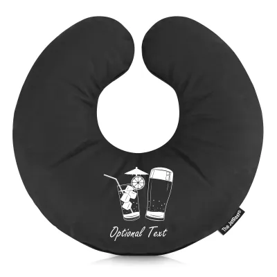 (30cm) (Drinks Icon) Black Soft Velvet Polyester Fabric