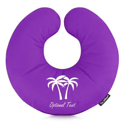 (30cm) (Palm Trees Icon) Purple Soft Velvet Polyester Fabric