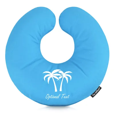 (30cm) (Palm Trees Icon) Sky Blue Soft Velvet Polyester Fabric