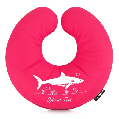 (30cm) (Shark Icon) Hot Pink (Fuchsia) Soft Velvet Polyester Fabric