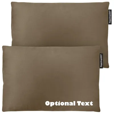 (30cm x 20cm Twin Pack) - Chocolate Luxury Cotton Fabric and Removable Cover