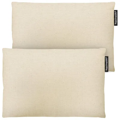 (30cm x 20cm Twin Pack) - Natural Organic Cotton Scented (Organic Lavender Buds) and Removable Cover (Personalised with Text)