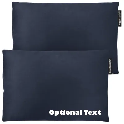 (30cm x 20cm Twin Pack) - Navy Blue Cotton Fabric Scented (Organic Lavender Buds) and Removable Cover