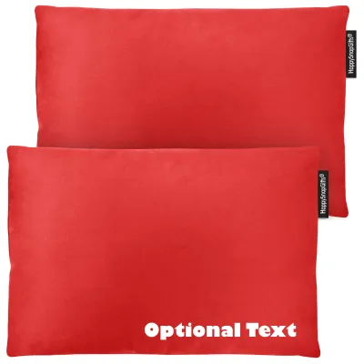 (30cm x 20cm Twin Pack) - Red Cotton Fabric Scented (Organic Lavender Buds) and Removable Cover