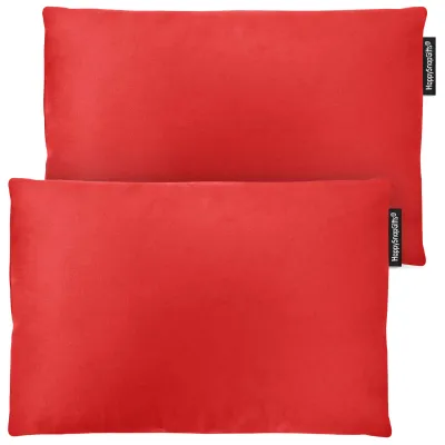 (30cm x 20cm Twin Pack) - Red Cotton Fabric Scented (Organic Lavender Buds) and Removable Cover (Personalised with Text)