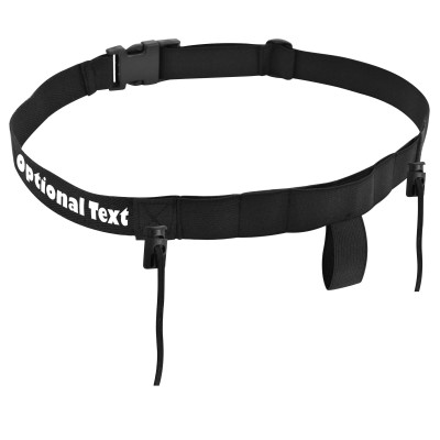 Regular (75cm to 100cm) (Black) (Personalised with Text) with Elasticated Gel Loops