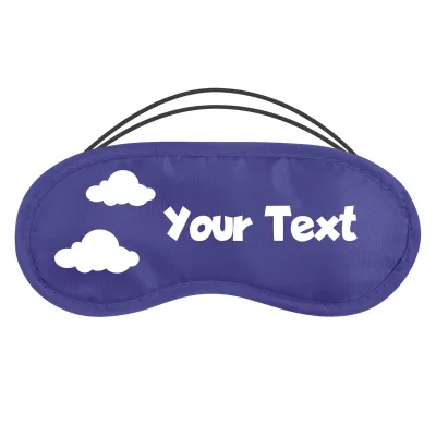 with Clouds Theme - Royal Blue Polyester (Personalised with Text)