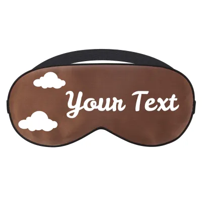 with Clouds Theme - Brown (Personalised with Text)