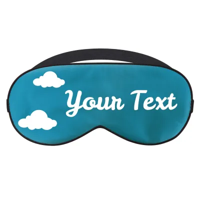with Clouds Theme - Peacock Blue (Personalised with Text)