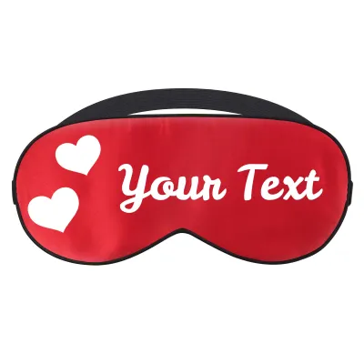 with Love Hearts Theme - Red (Personalised with Text)