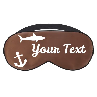 with Sharks and Anchor Print - Brown (Personalised with Text)