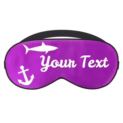 with Sharks and Anchor Print - Purple (Personalised with Text)