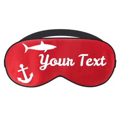 with Sharks and Anchor Print - Red (Personalised with Text)