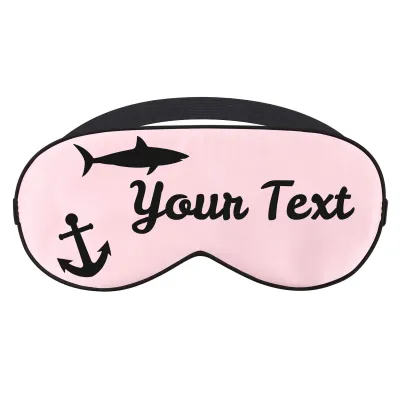with Sharks and Anchor Print - Baby Pink (Personalised with Text)