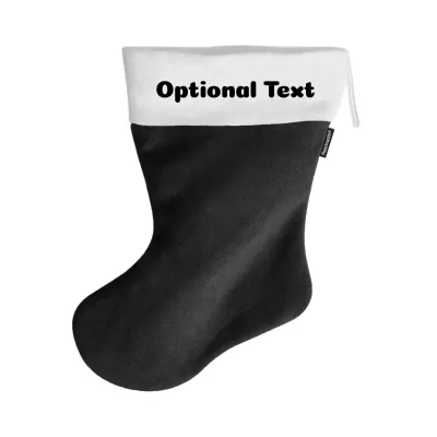 (55cm) - Black Fleece Fabric (Personalised with Text)