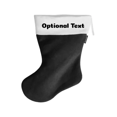 (45cm) - Black Fleece Fabric (Personalised with Text)