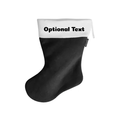 (25cm) - Black Fleece Fabric (Personalised with Text)