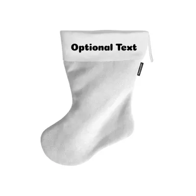 (25cm) - White Fleece Fabric (Personalised with Text)