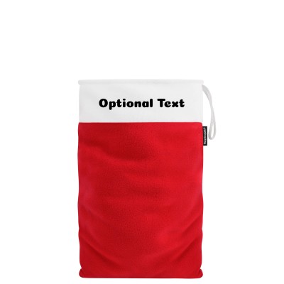 Small (30cm Size) - Red Fleece Fabric  (Personalised with Text)