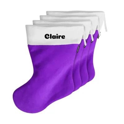 (25cm) - Purple Fleece Fabric (Personalised with Text)