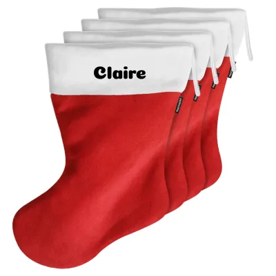 (55cm) - Red Fleece Fabric (Personalised with Text)