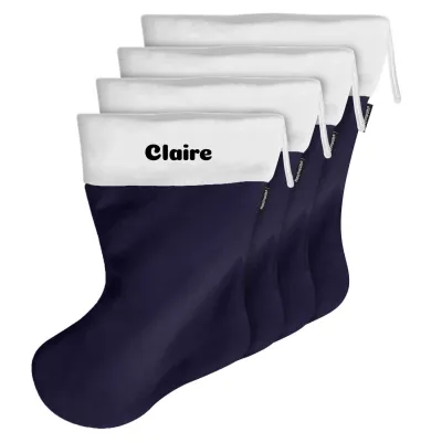 (Mixed Sizes) - Navy Blue Fleece Fabric (Personalised with Text)