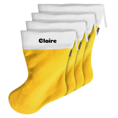 (Mixed Sizes) - Yellow Fleece Fabric (Personalised with Text)