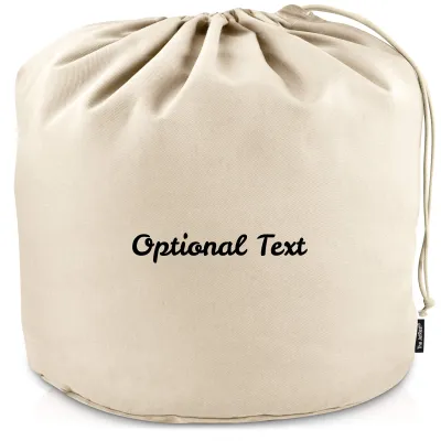 XXXL (100cm x 100cm base) - Natural Cotton Fabric (Personalised with Text)