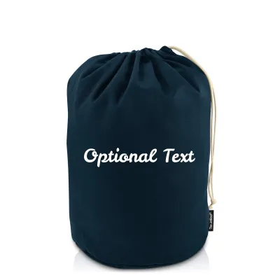 Small (32cm x 20cm base) - Navy Blue Cotton Fabric (Personalised with Text)