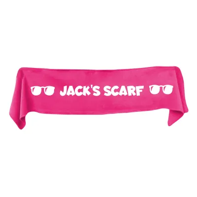Medium (100cm x 20cm) with Sunglasses Theme - Hot Pink (Fuchsia) Fleece Fabric (Personalised with Text)