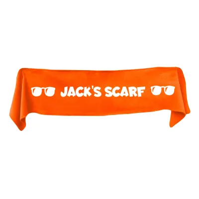 Medium (100cm x 20cm) with Sunglasses Theme - Burnt Orange Fleece Fabric (Personalised with Text)