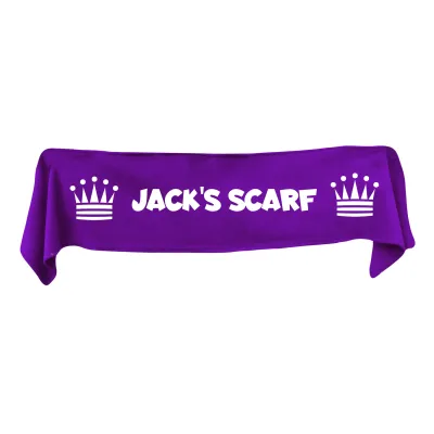 Medium (100cm x 20cm) with Princess Theme - Purple Fleece Fabric (Personalised with Text)