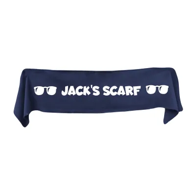Small (75cm x 15cm) with Sunglasses Theme - Navy Blue Fleece Fabric (Personalised with Text)