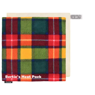 (34cm) - Tartan Fleece Fabric and Removable Cover (Personalised with Text)
