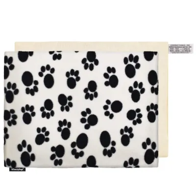 (40cm x 30cm) - Paws Fleece Fabric and Removable Cover