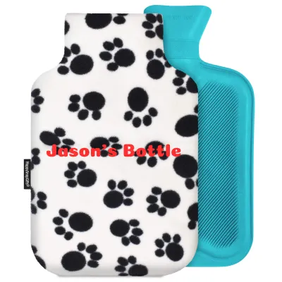 2 Litre - Paws Fleece Fabric with Removable Cover (Personalised with Text)