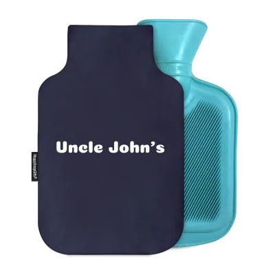 800ml - Navy Blue Cotton Fabric with Removable Cover (Personalised with Text)