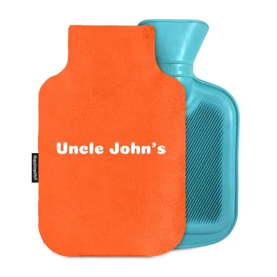 800ml - Burnt Orange Fleece Fabric with Removable Cover (Personalised with Text)